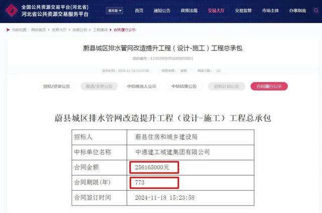 河北蔚县一政府工程合同期限为773年<strong></p>
<p>TRXMarket</strong>？当地回应