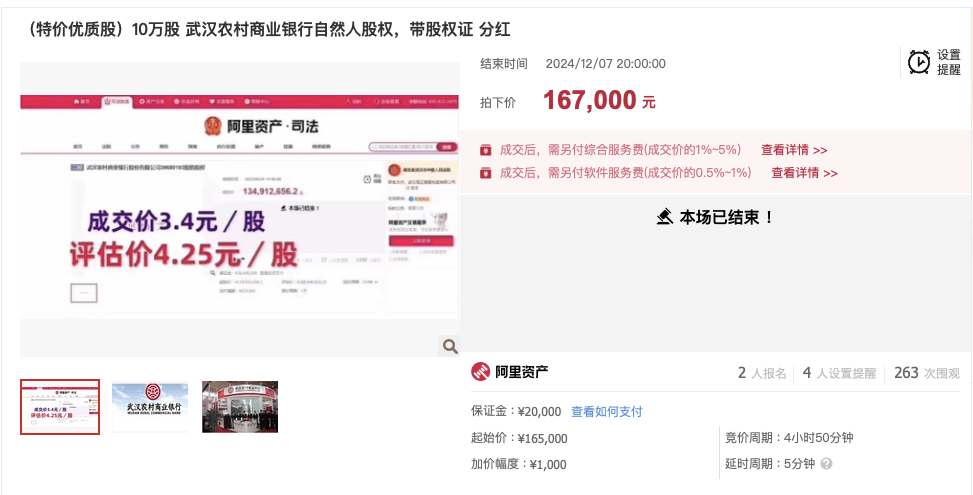 武汉农商行8万股1元起拍：真实性成疑<strong></p>
<p>币虎</strong>，内部人加价，外部人难捡漏？