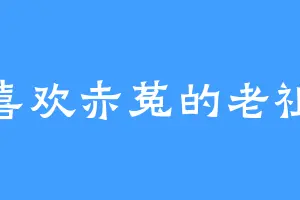喜欢赤菟的老祖