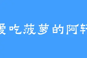 爱吃菠萝的阿轩