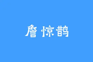 詹惊鹊