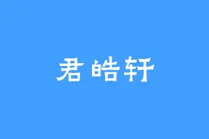 君皓轩
