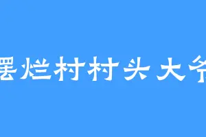 摆烂村村头大爷