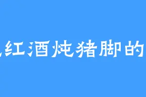 爱吃红酒炖猪脚的骆朋