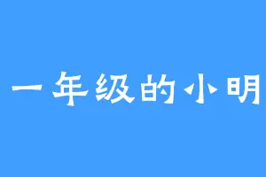 一年级的小明