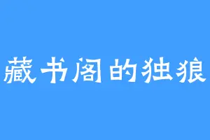 藏书阁的独狼