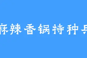 麻辣香锅特种兵