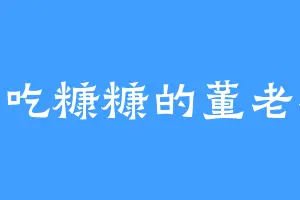 爱吃糠糠的董老板
