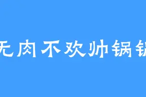 无肉不欢帅锅锅