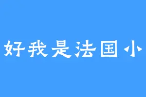 大家好我是法国小龙龙