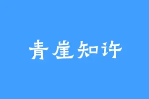 青崖知许