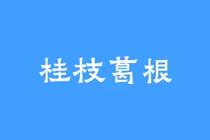 桂枝葛根