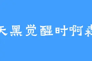 天黑觉醒时啊森