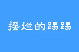 摆烂的踢踢